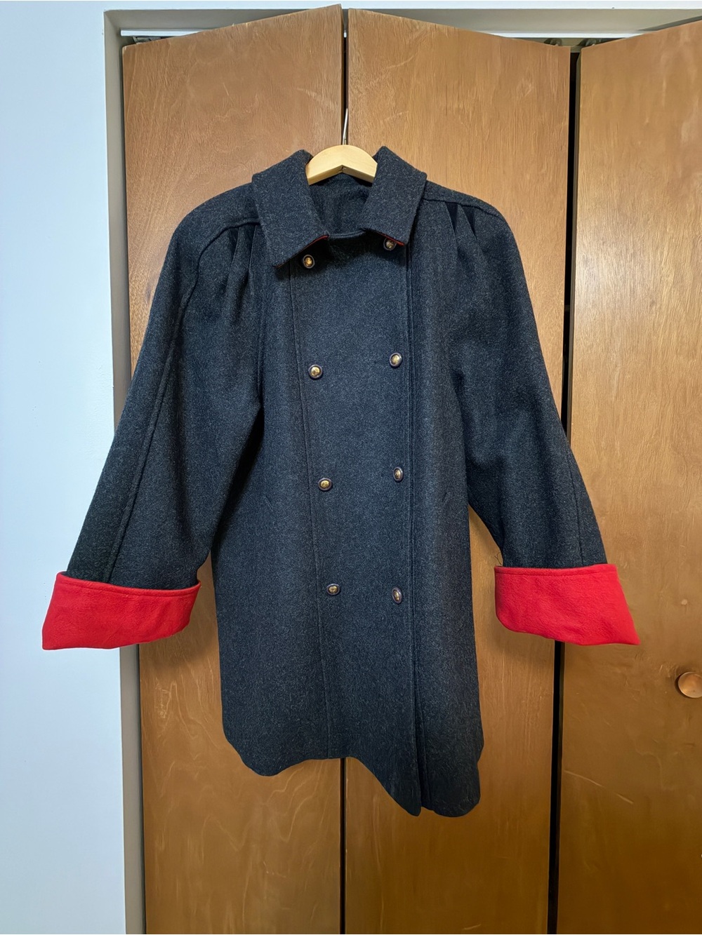 Vintage Balimel (Canadian) Double Breasted Mid-Lemgth Wool Coat
